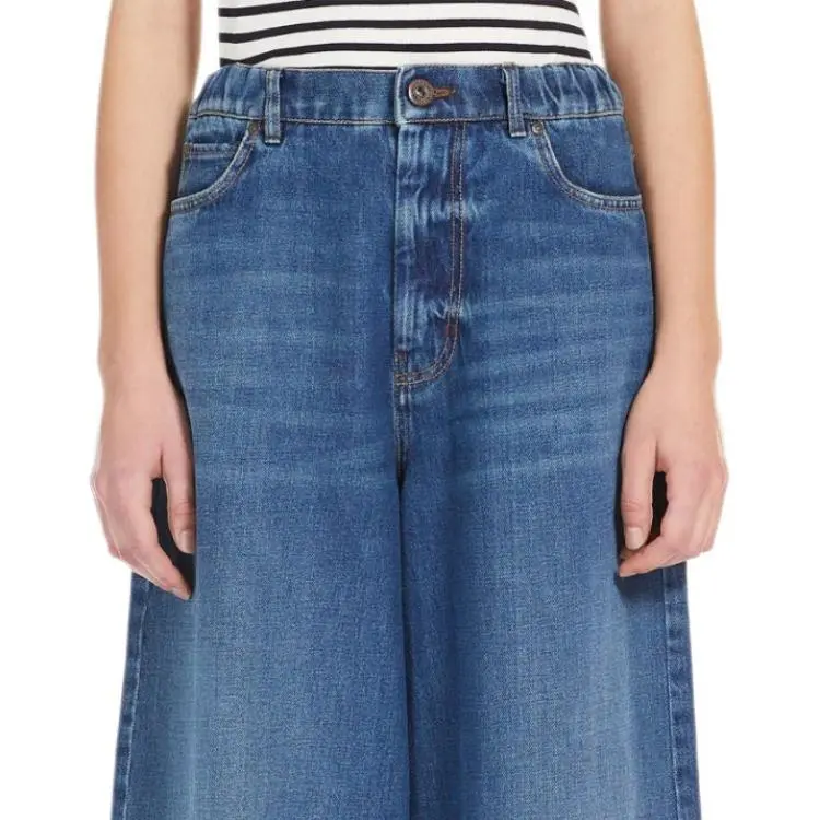 WEEKEND MaxMara Button Detailed Wide Leg Jeans-4