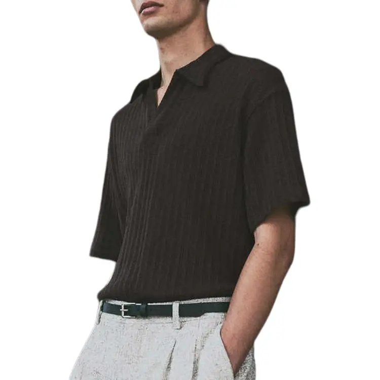 H&M Polo Shirts Men Brown-1