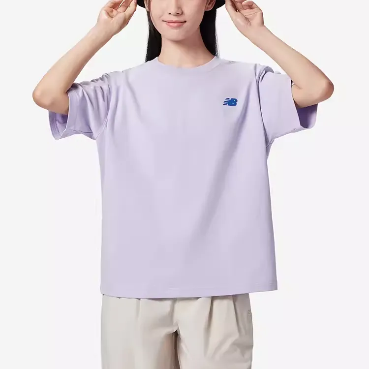 New Balance Drop Shoulder Sleeve T Shirt Women's Purple-2