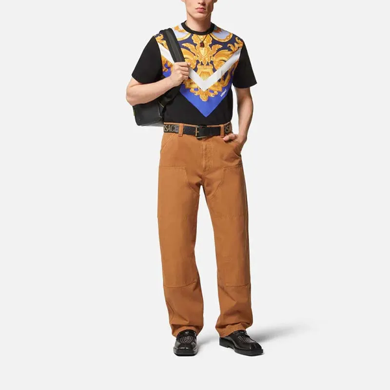 VERSACE SS23 Holiday T Shirts Men Black-3