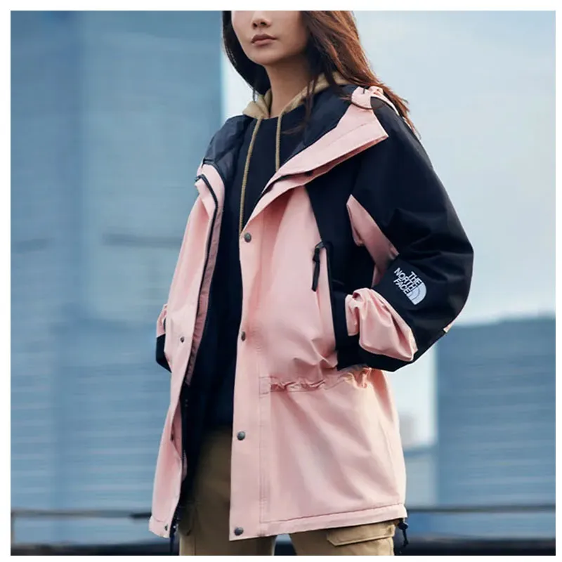 THE NORTH FACE Waterproof And Windproof Windbreaker Jacket Unisex Dusty Pink-3