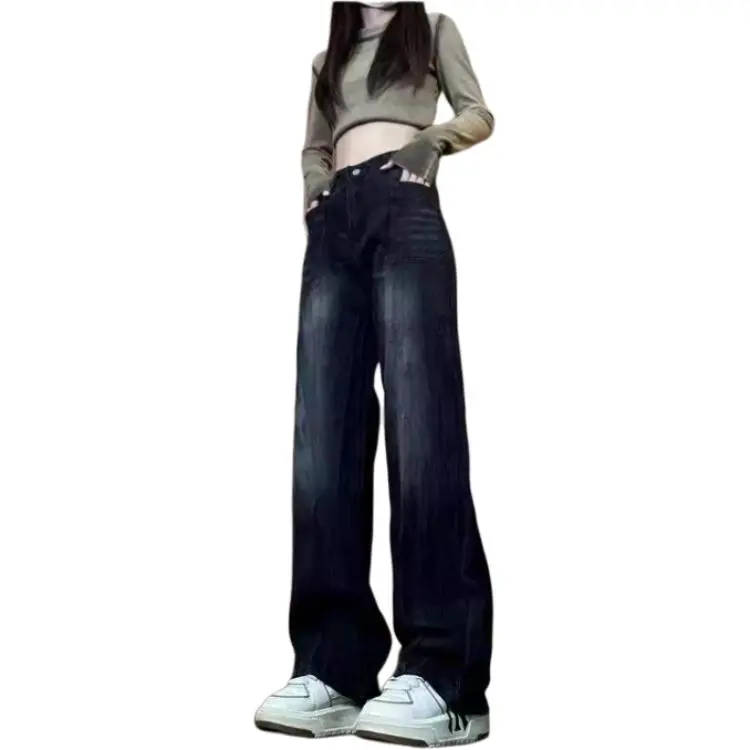 Concubine Zhu Jeans Unisex Black Gray-3