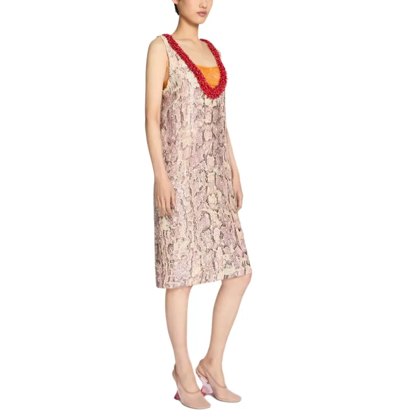 DRIES VAN NOTEN Sleeveless Dress Women's Light Purple-3