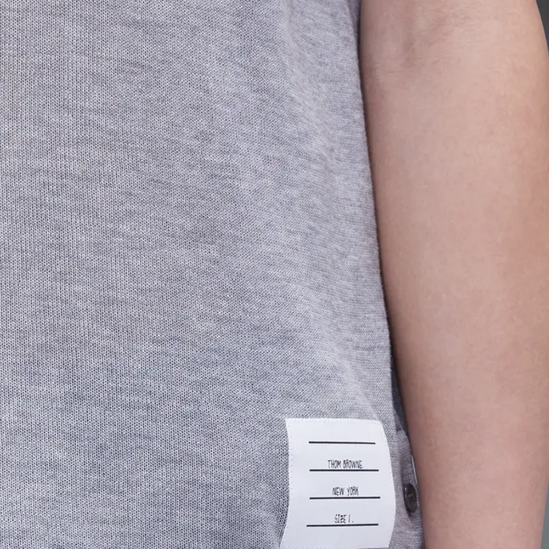 THOM BROWNE Stripe Detailed Crewneck T Shirt-4