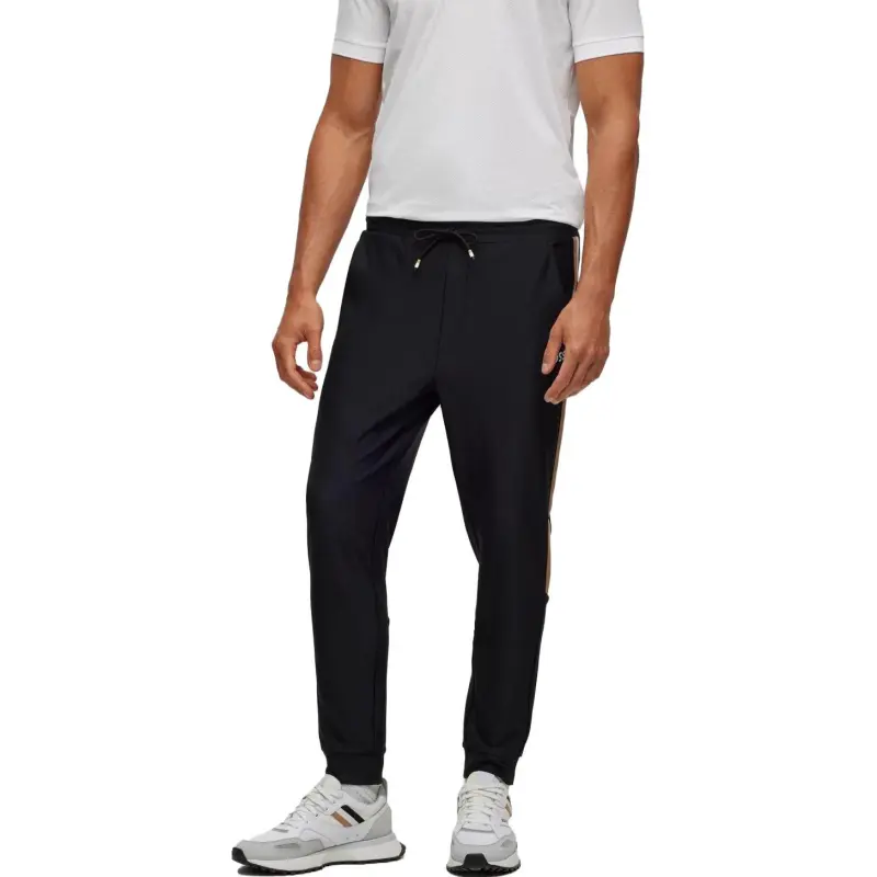 HUGO BOSS SS23 Knitted Sports Pants Men's Black-3