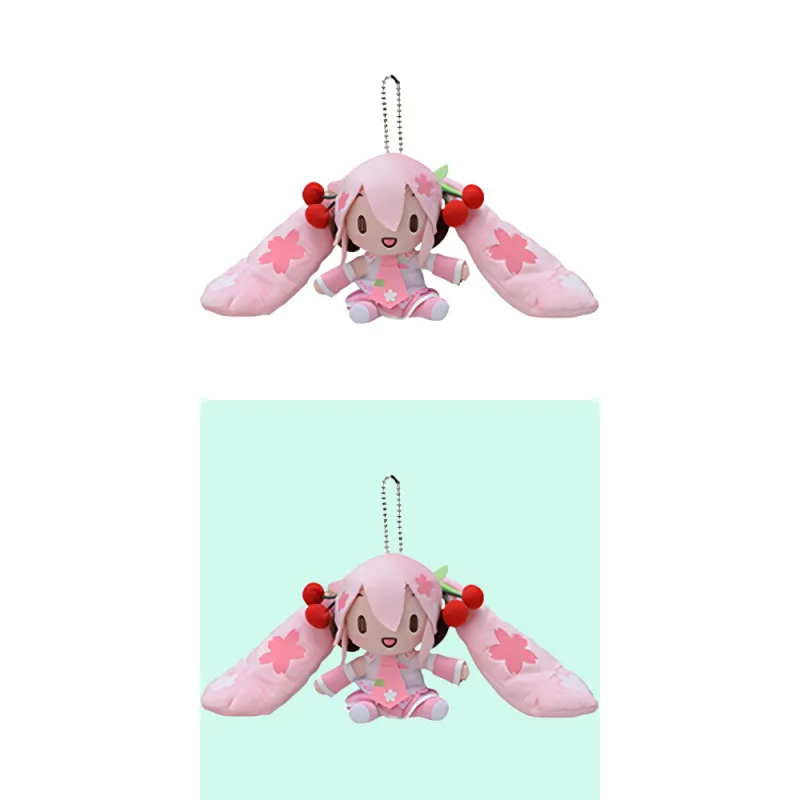 SEGA Hatsune Miku, Cherry Blossom Collection Version A Dolls Plush Pendant 10cm Height 10cm Long-1