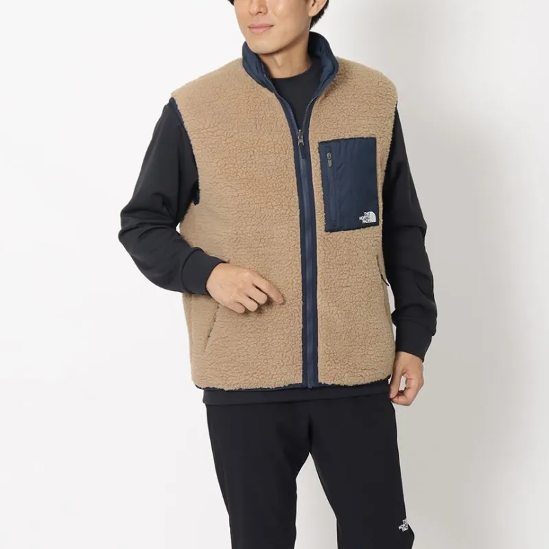 THE NORTH FACE Reversible Extreme Pile Vest Men's Dark Khaki-1