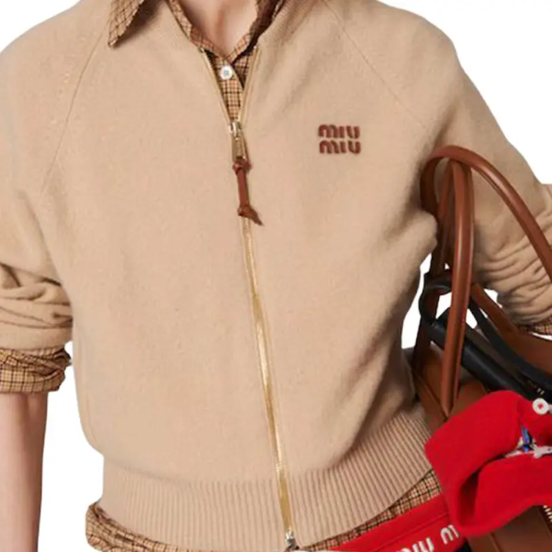 MIU MIU FW24 Knitwear Women's Khaki-4