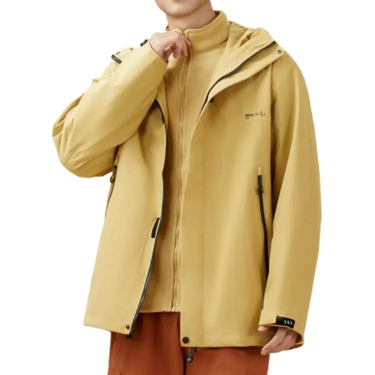 361° Keep Warm From The Wind Windbreaker Jacket Men's Soft Yellow-3