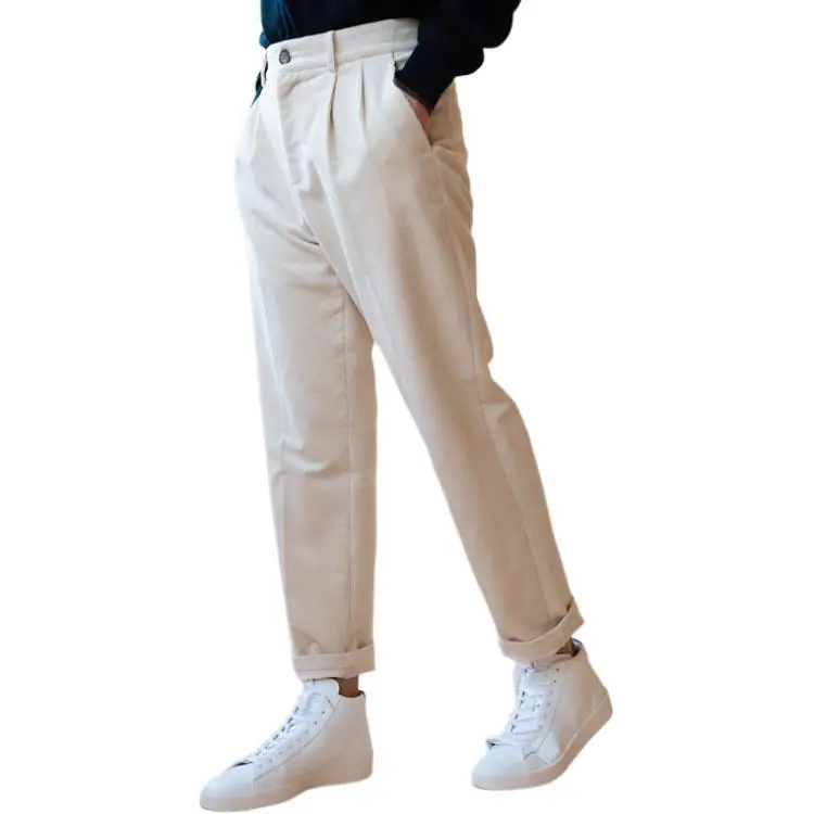 Hacikis Casual Pants Men's Ecru-3