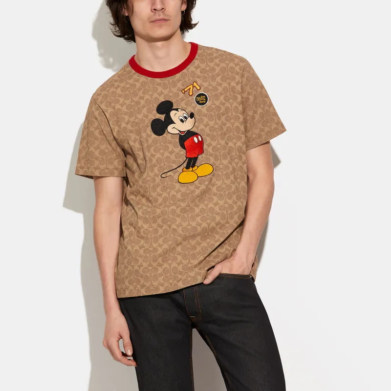Disney X COACH T-Shirts Men Khaki-1