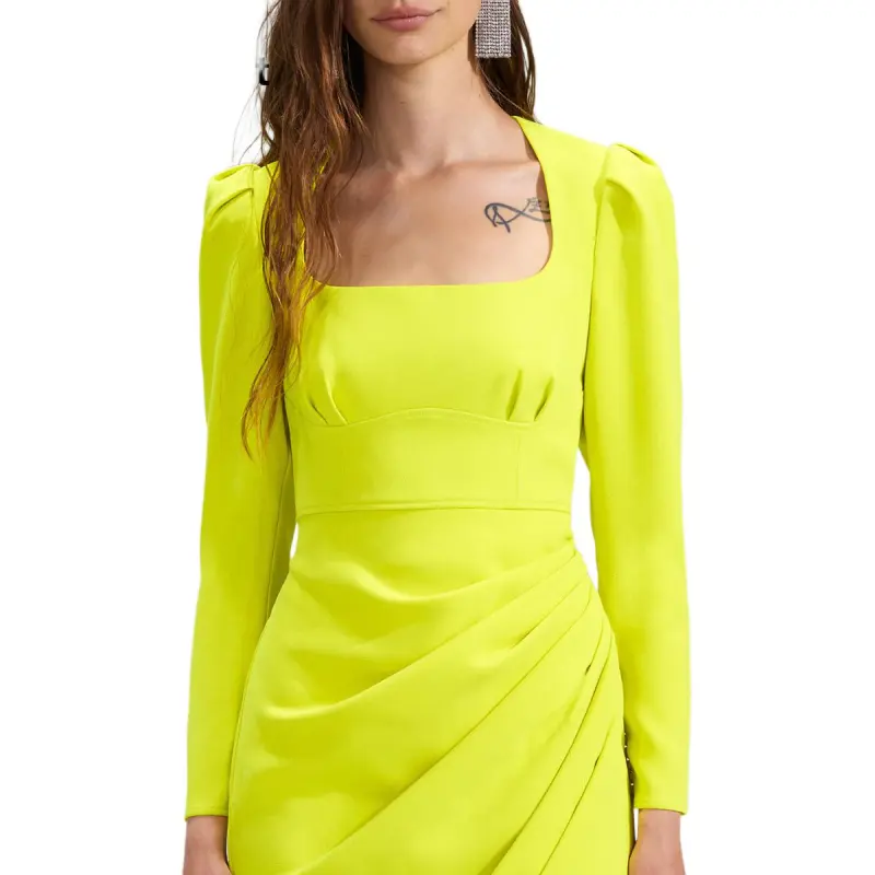 Self-portrait Long-Sleeved Dresses Women's Lemon-4