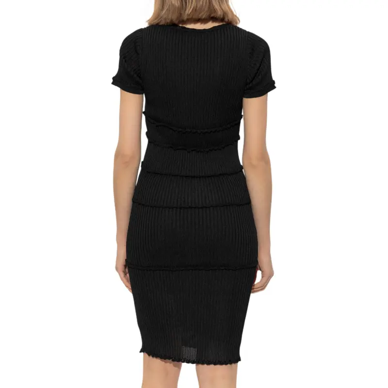 DSQUARED 2 Short Sleeved Midi Ribbed Dress-2