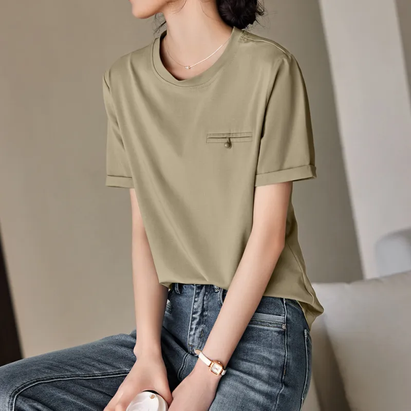 XWI T Shirt Women's Avocado Green-3