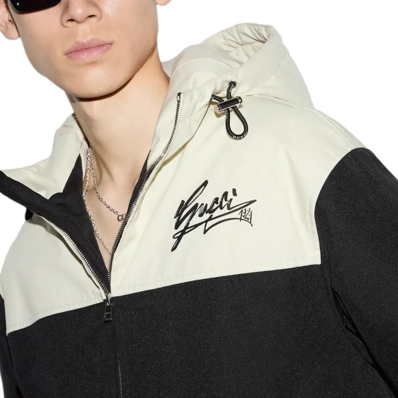 GUCCI Canvas Hooded Jacket-4