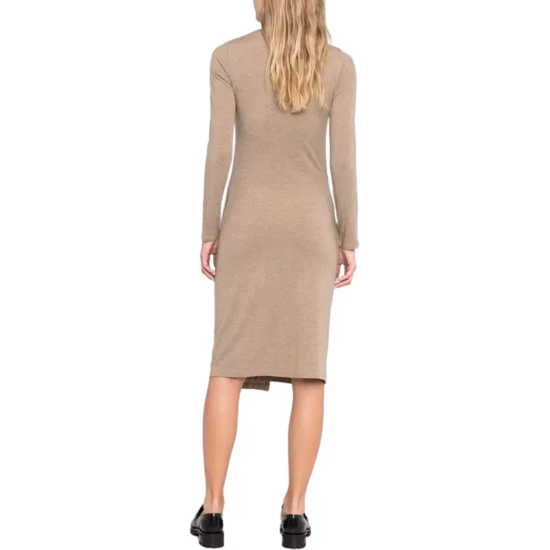 VINCE Gathered Long Sleeve Midi Dress-2