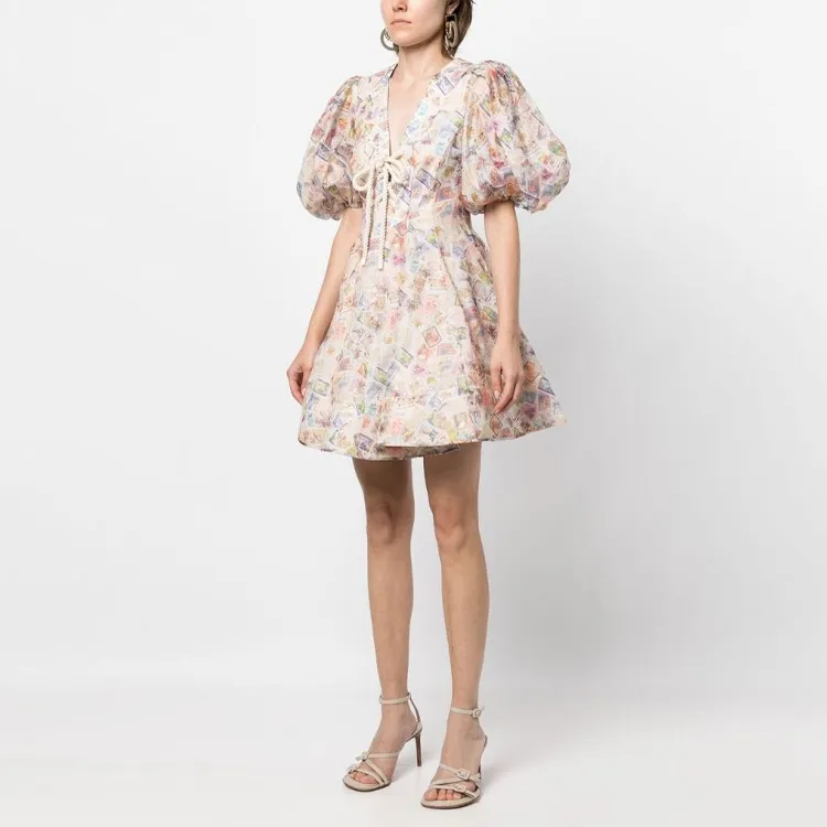 Zimmermann Short-Sleeved Dresses Women's Pink-3