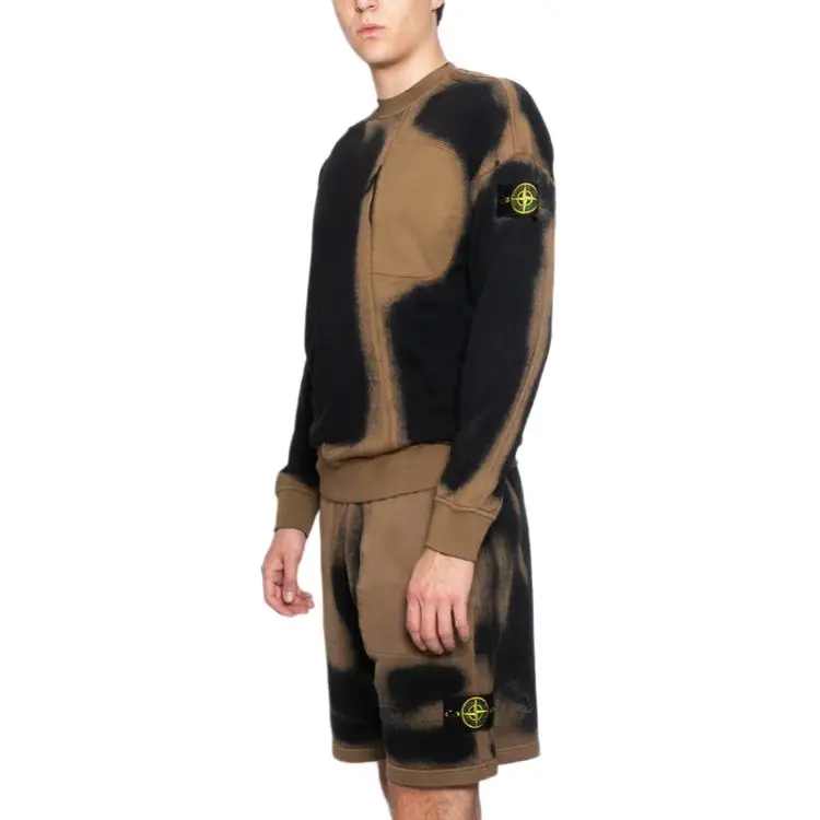 STONE ISLAND STONE ISLAND Hand Sprayed SS23 Sweatshirt Men's Bark Color-4