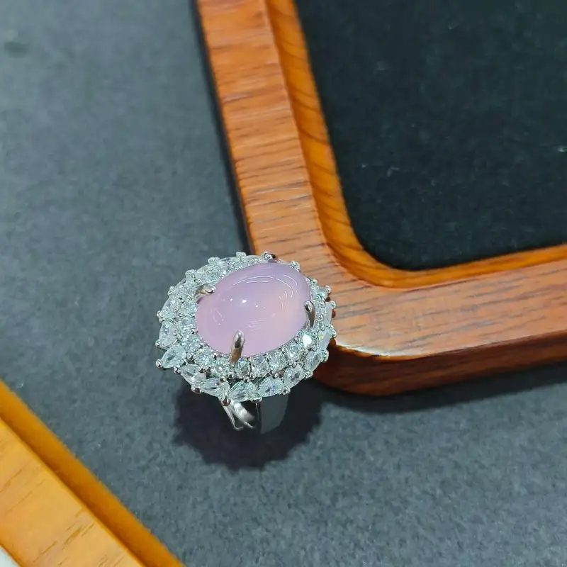 Grace Chalcedony Jade Rings Women's-3