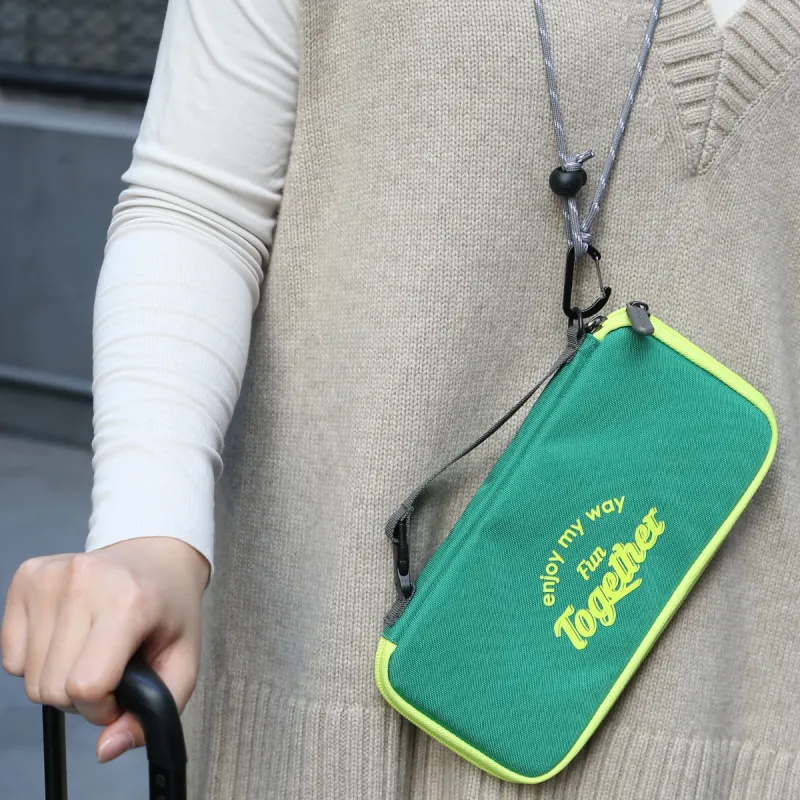 M Square Polyester One Shoulder Handbag, Crossbody Bag, Travel Storage Bag Unisex Green-2