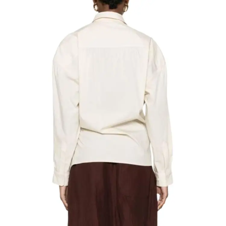 Lemaire Straight Collar Twisted Shirt 'Cream'-2