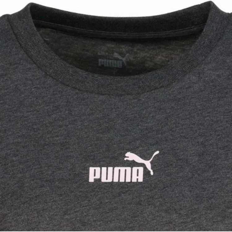 PUMA ESS+ MX NO1 T Shirt Women's Heather Dark Gray-3