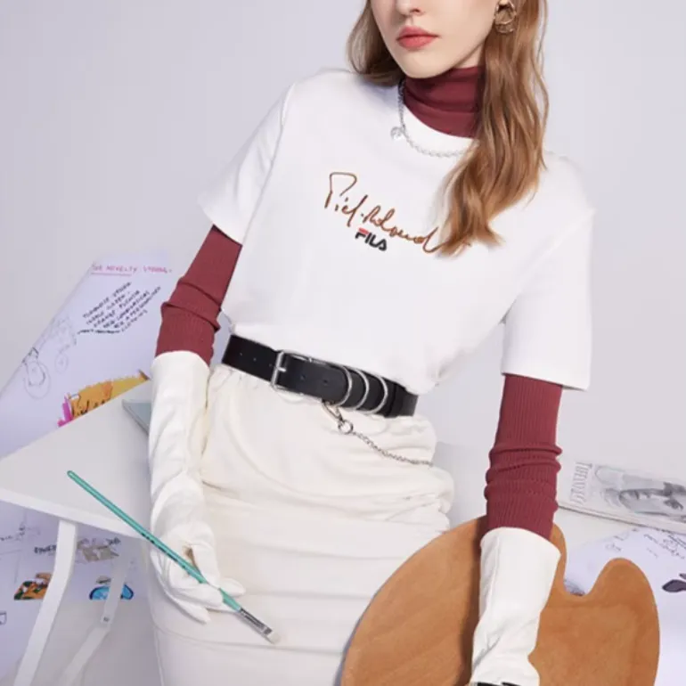 FILA T Shirts Women's White-5
