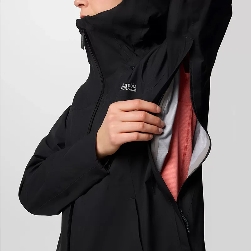 Columbia Urban Living/Travel/Commuting Waterproof, Windproof, And Breathable Windbreaker Jacket Women's Black-2