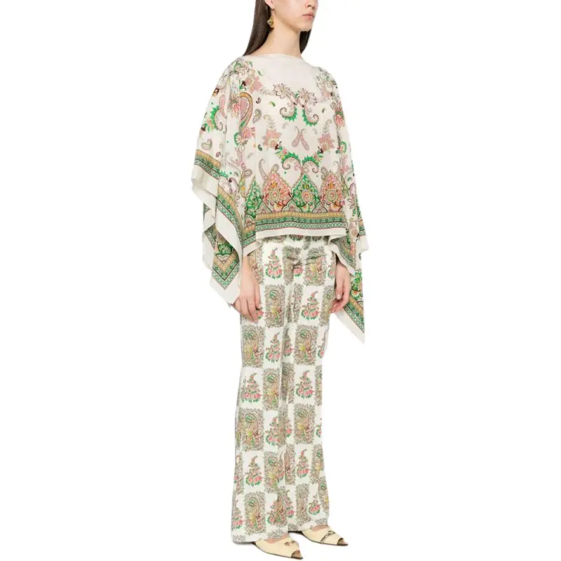 ETRO Paisley Printed Finished Edge Poncho-2