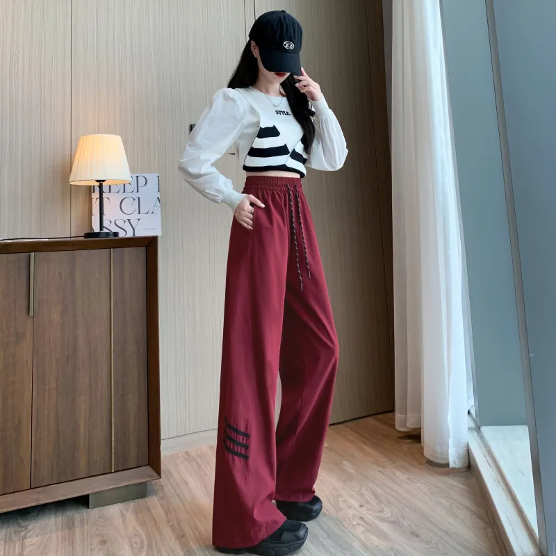Ordifen Draped Sports Casual Pants Women's-3