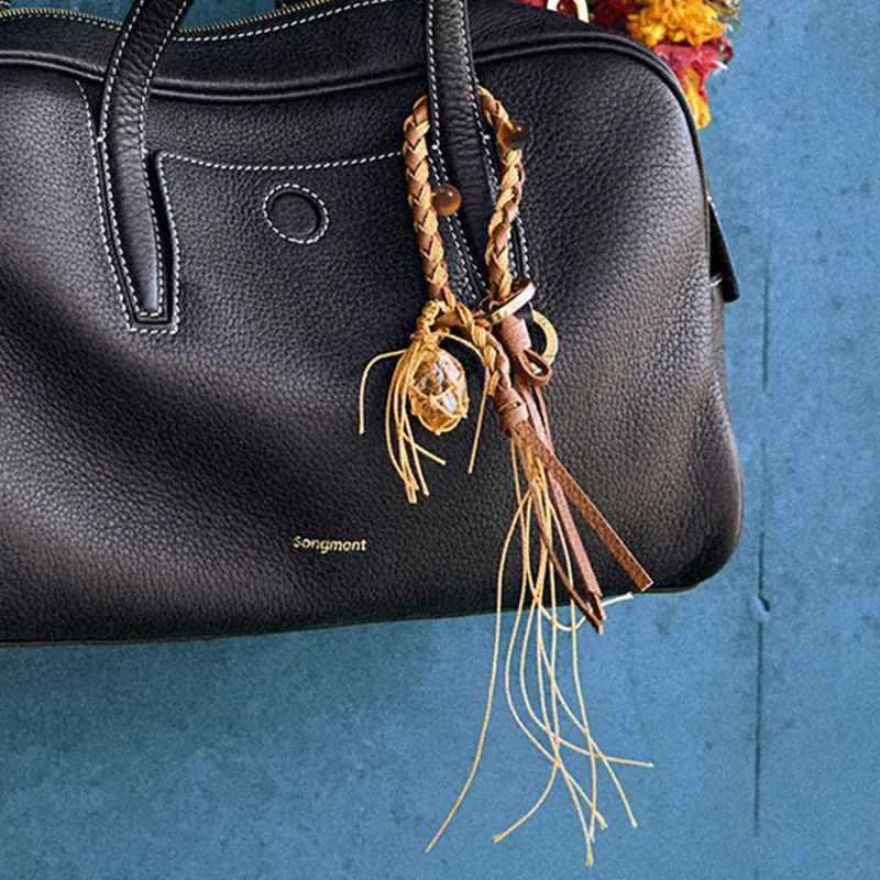 Songmont Vegetable Tanned Leather Bag Accessory Unisex Multicolor-3