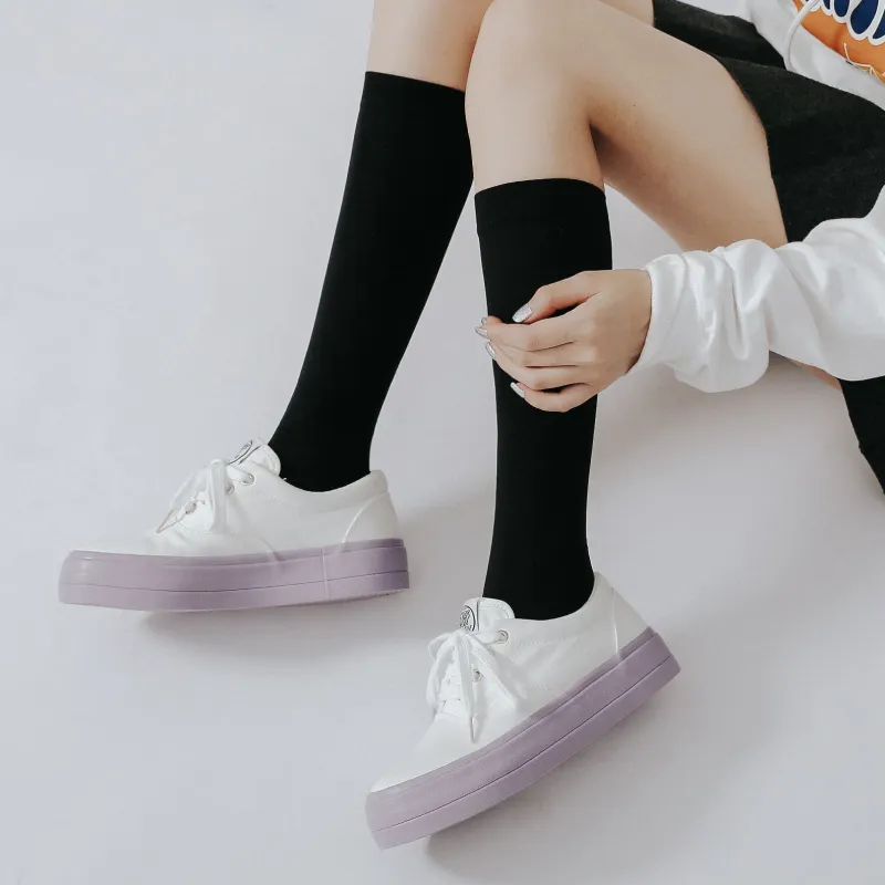 Feiyue Abrasion-Resistant Slip-Resistant Low-Top Canvas Shoes Women's White Purple-4