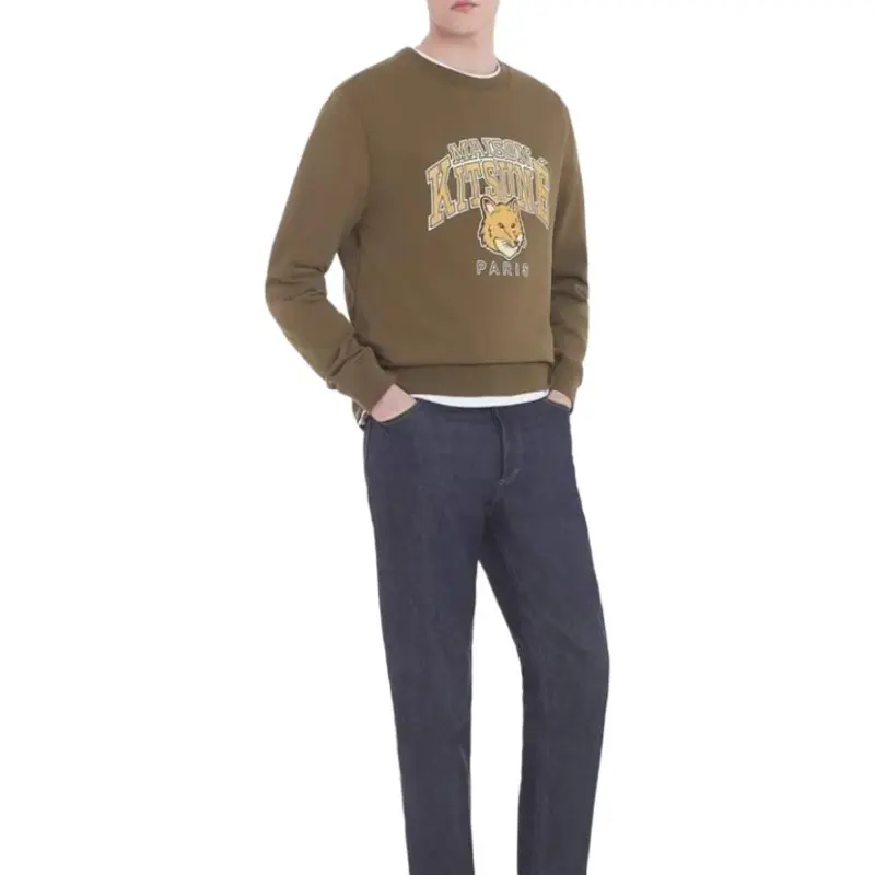 Maison Kitsune Logo Printed Crewneck Sweatshirt-2