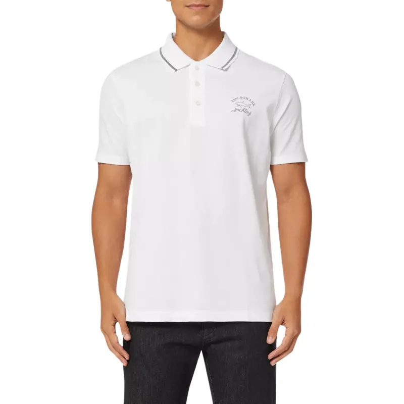 Paul & Shark Polo Shirts Men White-3