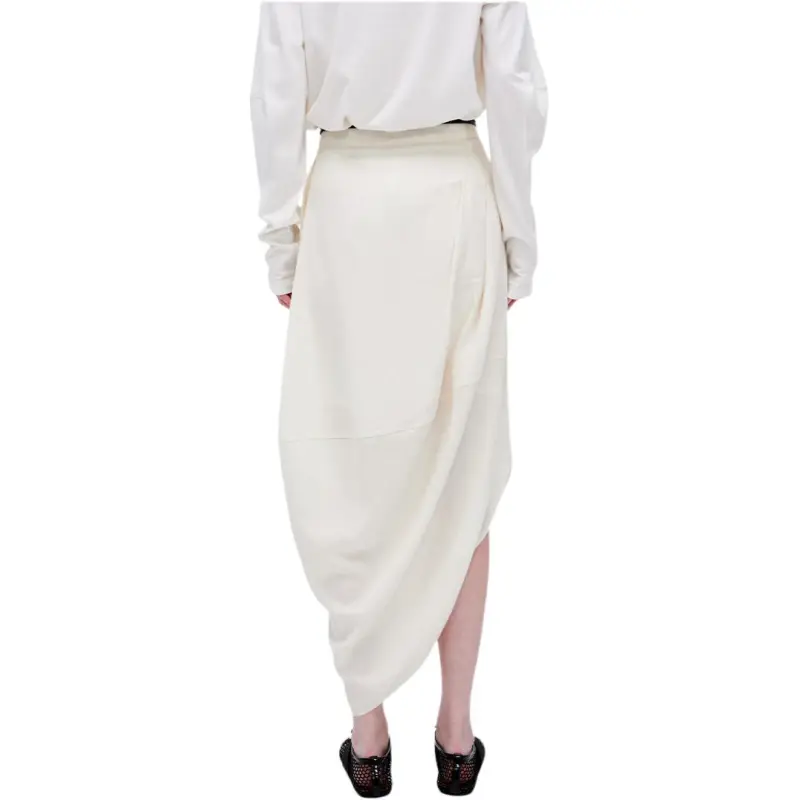 Self Who Casual Long Skirt Women's Moon White-1