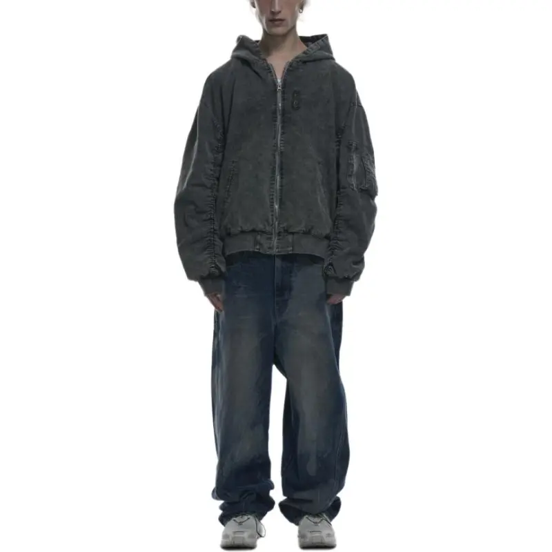 GRAILZ Jackets Coats Men's Charcoal-3