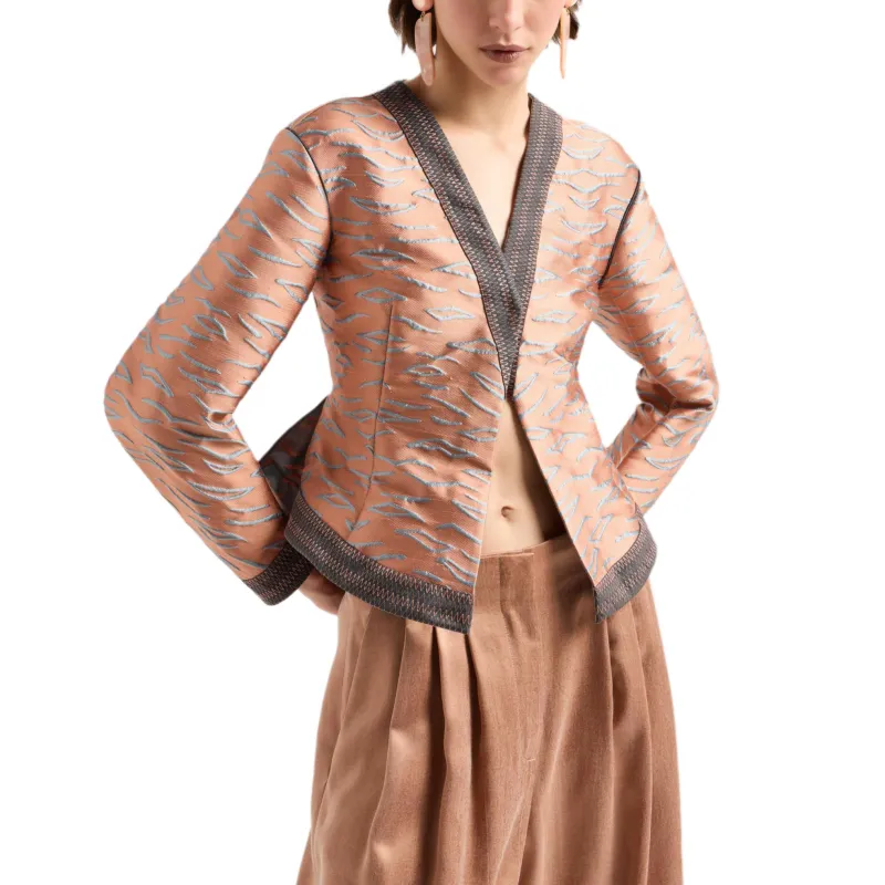 GIORGIO ARMANI Short Jacket In A Jacquard Silk Blend-2