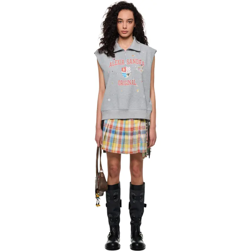 Alexia Sandra Tank Tops Women's Gray-5