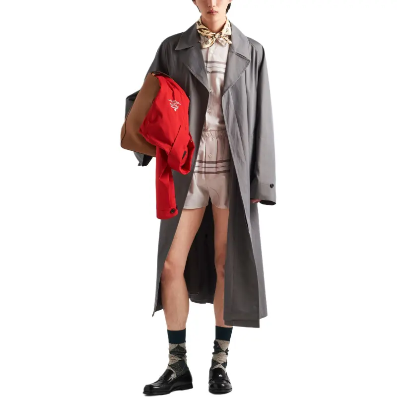 PRADA Maxi Cotton Trench Coat-1