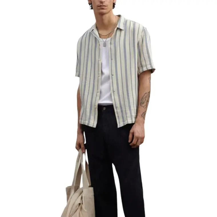 H&M Shirts Men Light Blue-1