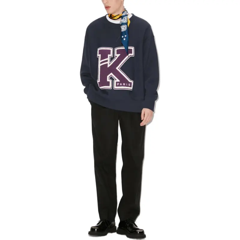 KENZO Logo Patch Detailed Crewneck Sweatshirt-2
