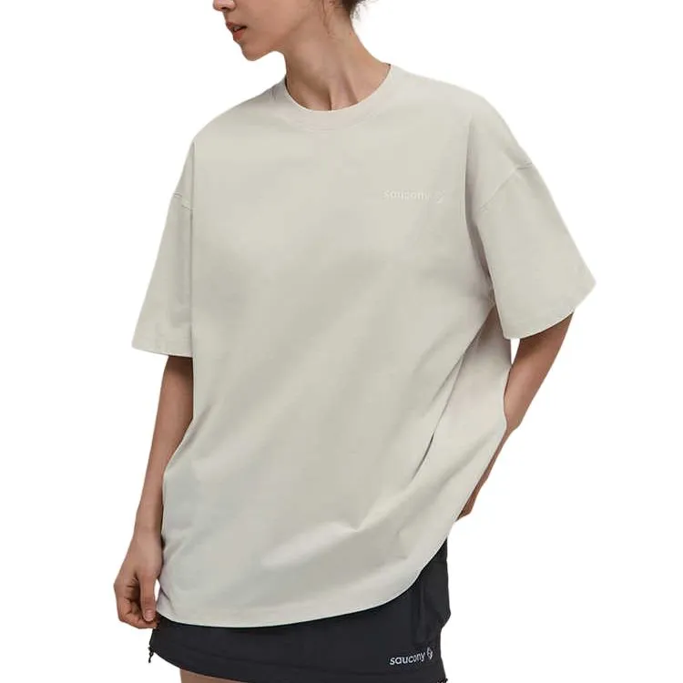 Saucony T Shirts Unisex Ecru-3