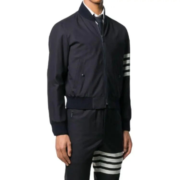THOM BROWNE 4 Bar Bomber Jacket-6