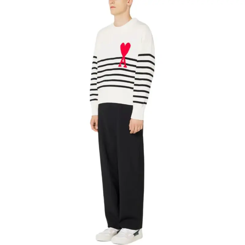Ami Paris Ami De Coeur Striped Sweater-2