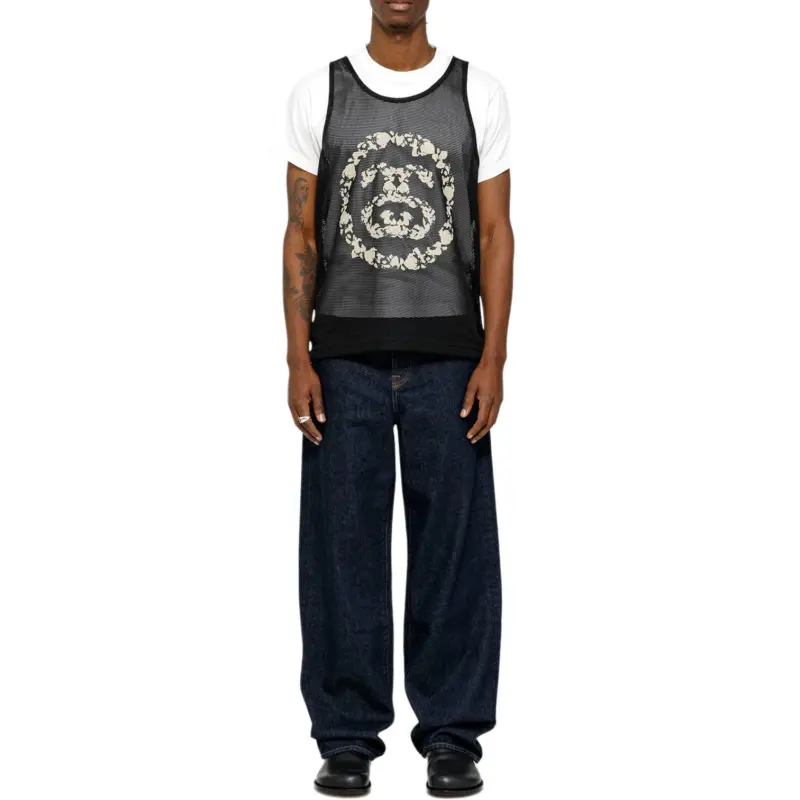 Denim Tears X Stussy Double S Wreath Gym Tank-4