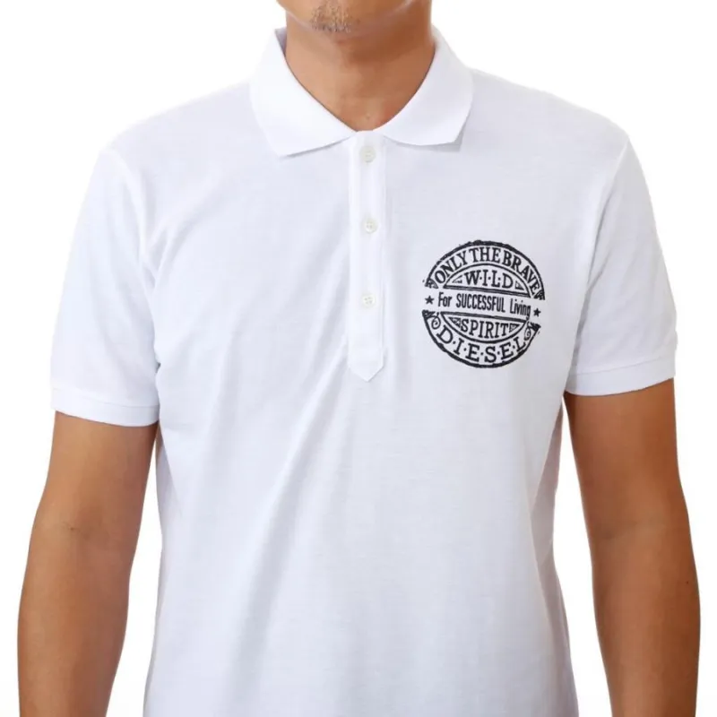 DIESEL Polo Shirts Men White-2