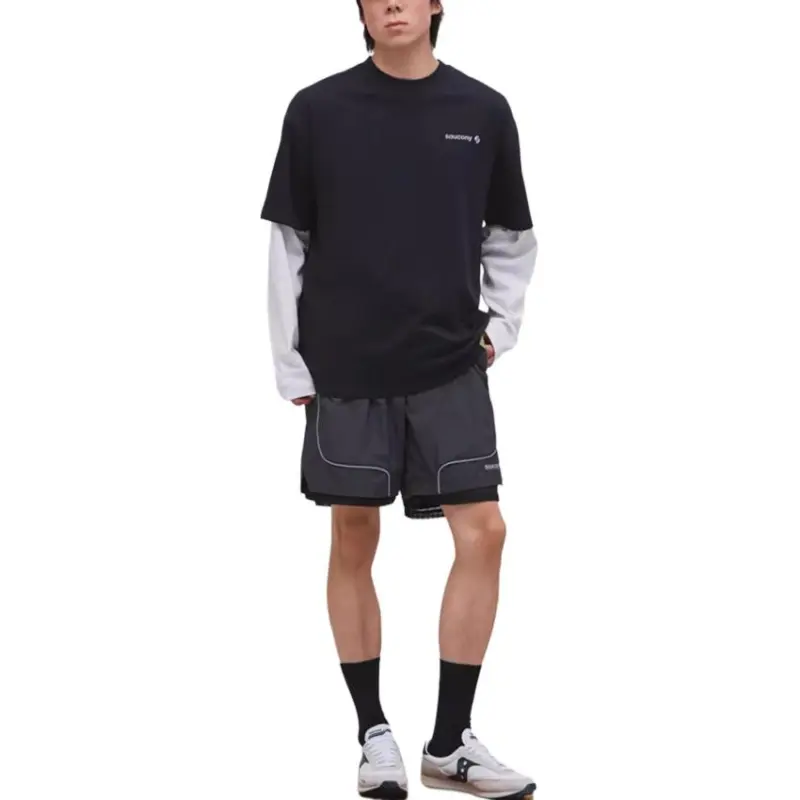 Saucony T Shirts Unisex Black-2
