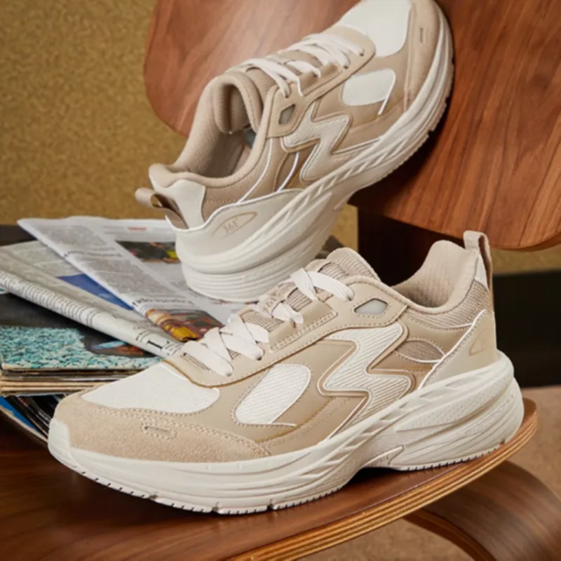 361° Cushioning Support Low Top Chunky Sneakers Men's Ecru-4