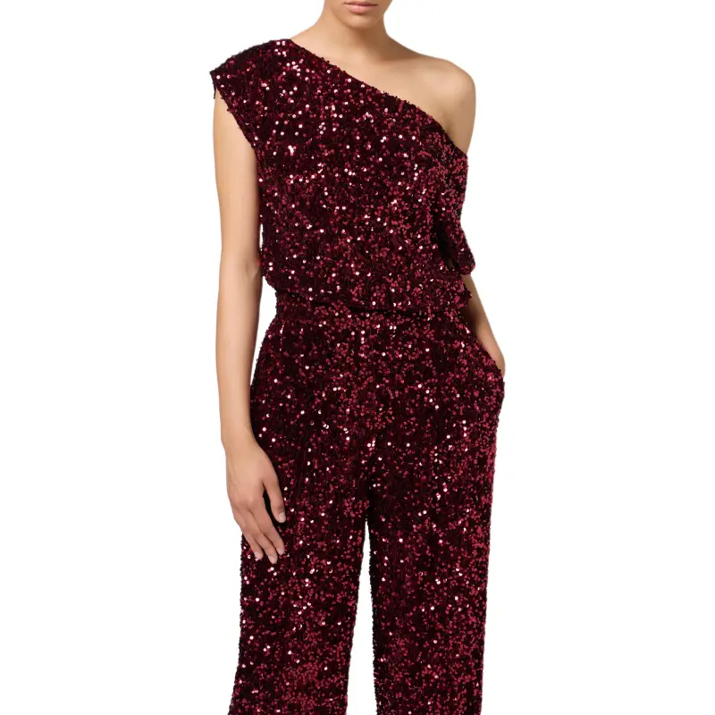 Elisabetta Franchi Sequin Embroidered Chenille Trousers-4