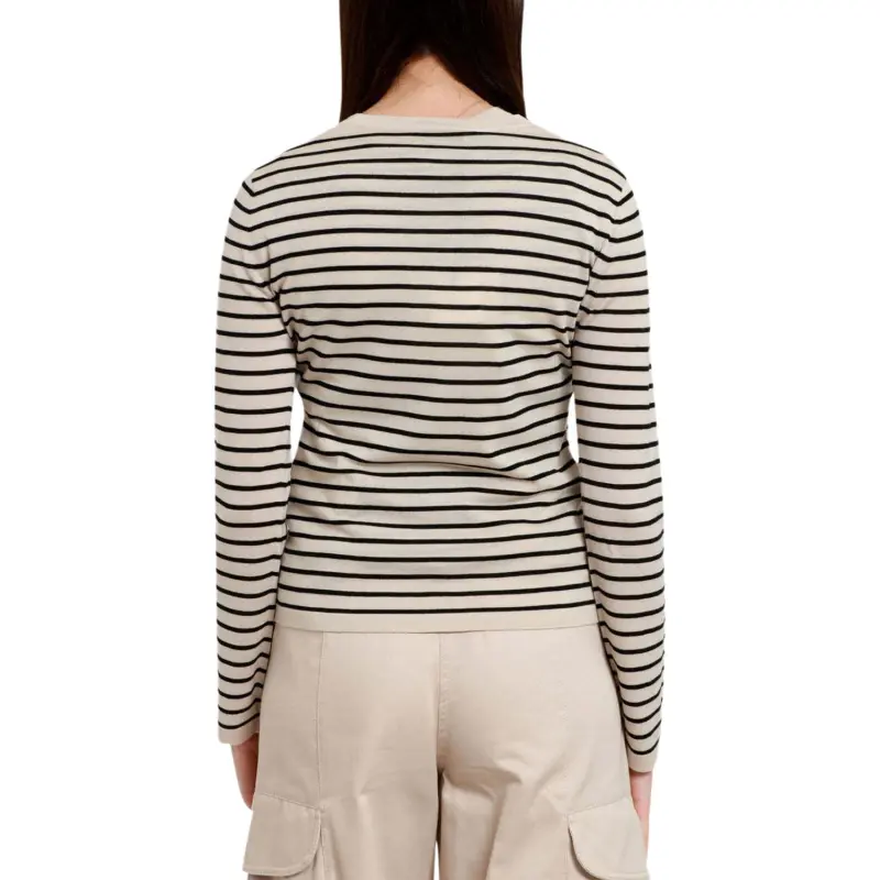 'S MAX MARA Striped V Neck Cardigan-2